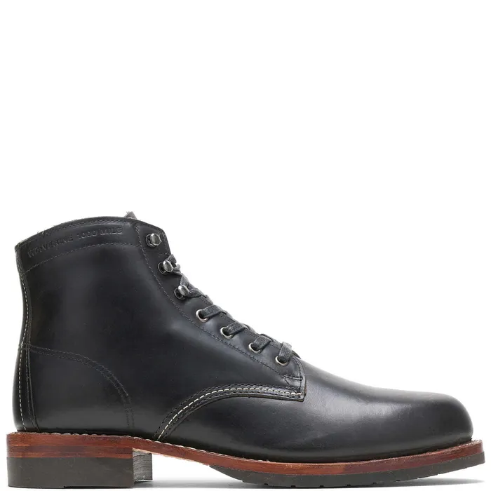 Wolverine 1000 Mile PlainToe Classic Boot Black Leather Men Boots