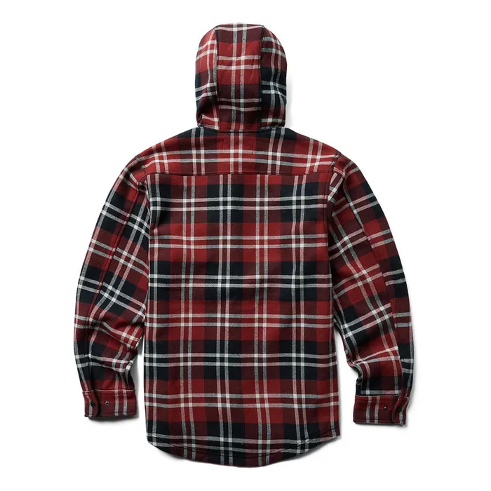 Wolverine Bucksaw Hooded Flannel ShirtJac Big and Tall Garnet Plaid Men Jackets