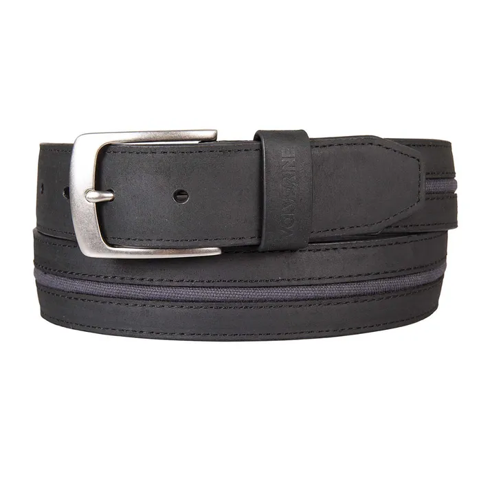 Wolverine Canvas and Leather Belt Black Men Belts and Bags