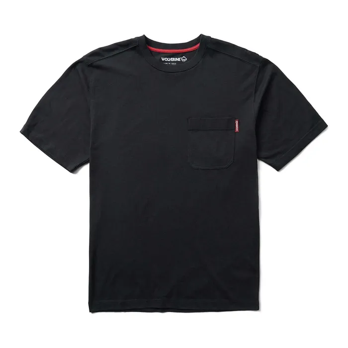 Wolverine Classic Short Sleeve Pocket Tee Black Men TShirts