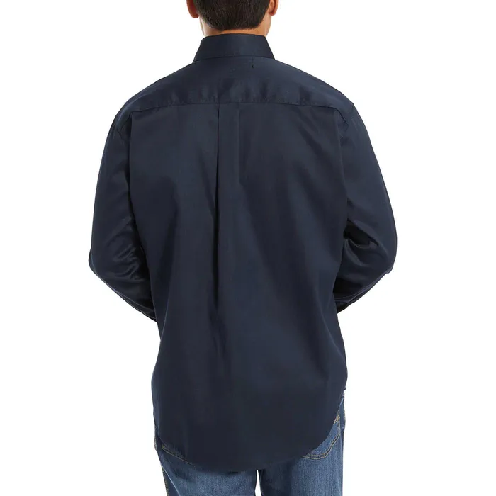 Wolverine FR Twill Long Sleeve Shirt Navy Men Safety Gear