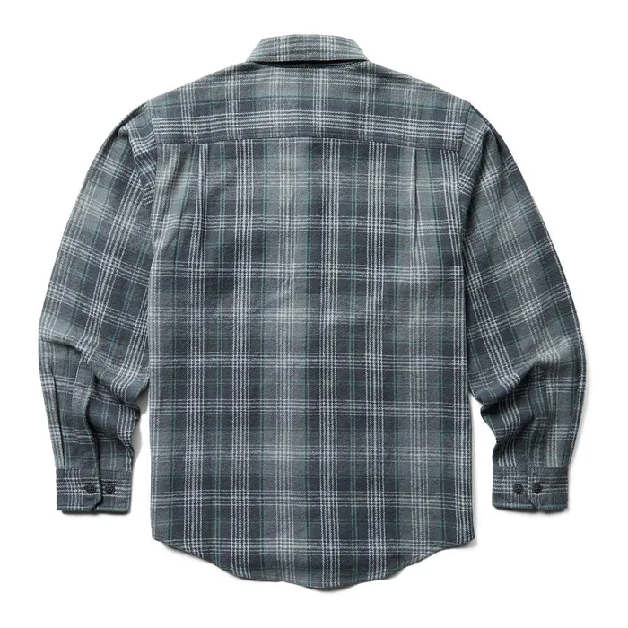 Wolverine Glacier Heavyweight Long Sleeve Flannel Shirt Greystone Plaid Men Clothing