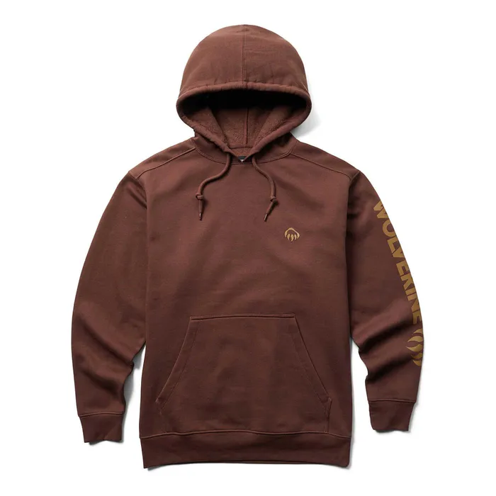 Wolverine Graphic Hoody Sleeve Logo Teak Men Hoodies and Pullovers
