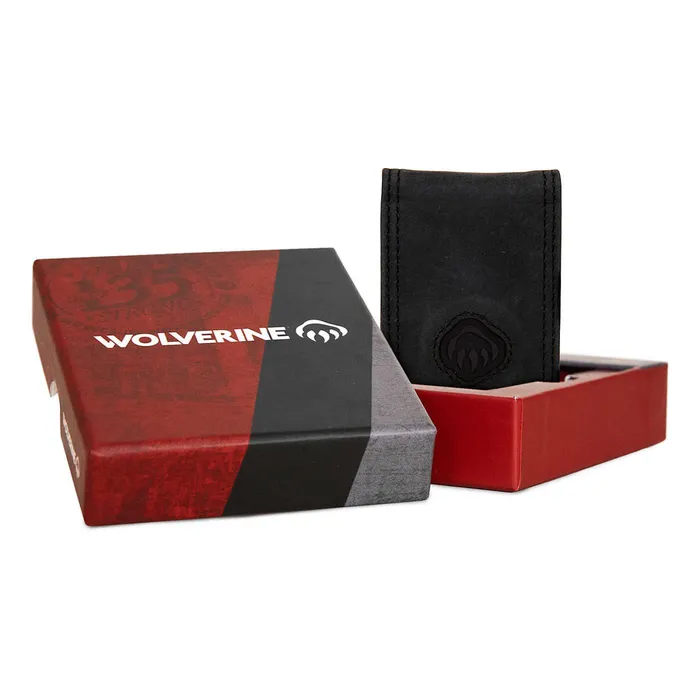 Wolverine I90 DuraShocks Money Clip Black Men Wallets