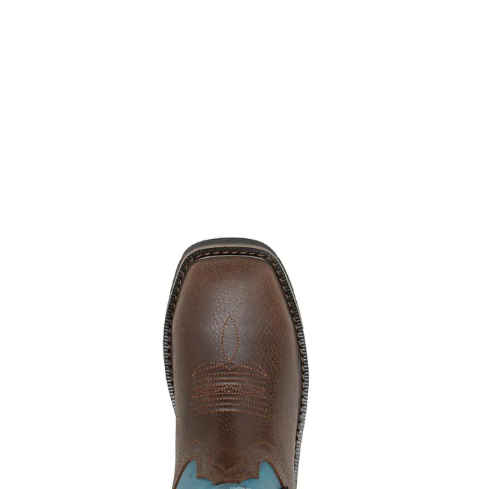 Wolverine Rancher Eagle Waterproof SteelToe Wellington Work Boot Brownteal WomenMen Boots