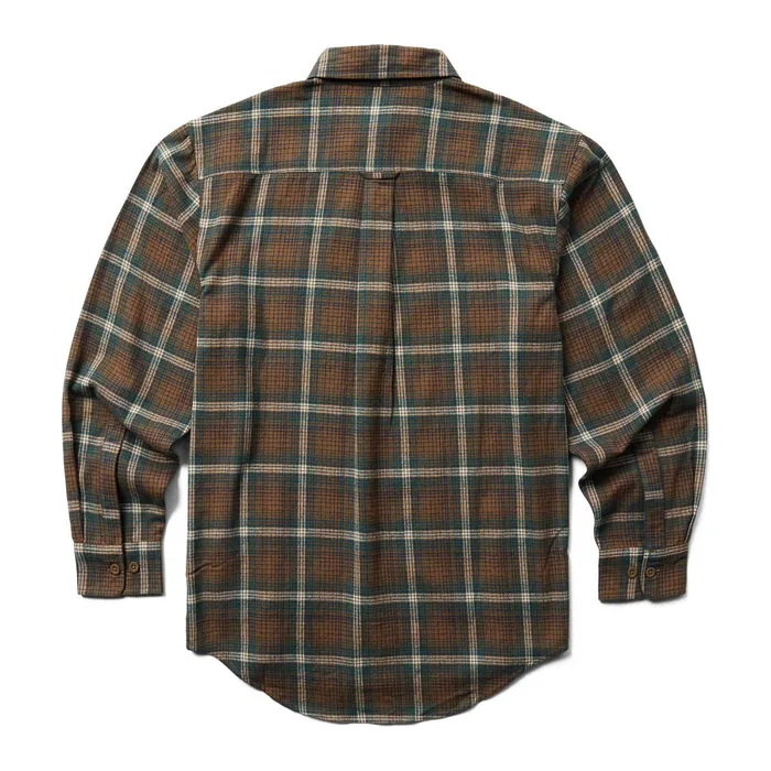 Wolverine Rivet Flannel Shirt Chestnut Plaid Men Work Shirts