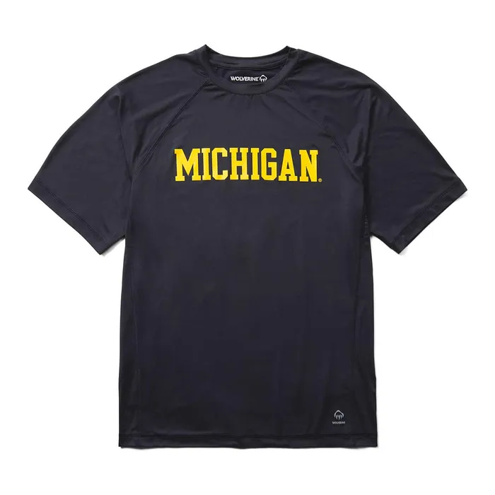 Wolverine Wolverine X Valiant University Of Michigan SunStop Eco Short Sleeve Tee Dark Navy Men TShirts Wolverine Wolverine X Valiant University Of Michigan SunStop Eco Short Sleeve Tee Dark Navy Men TShirts