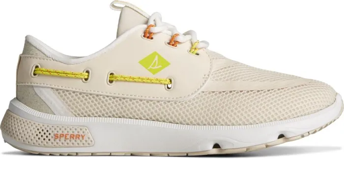 Women 7 Sea 3Eye Sneaker Cream Sperry Sneakers