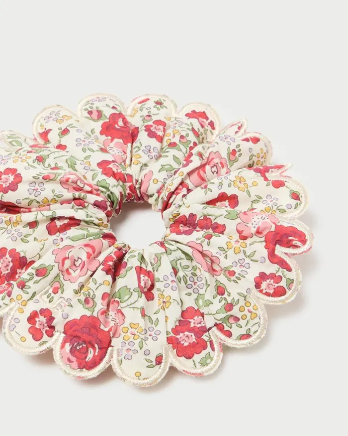 Women Accessories Loeffler Randall Frankie Red Floral Scallop Scrunchie I Hair Accessories I Accessories Women Accessories Loeffler Randall Frankie Red Floral Scallop Scrunchie I Hair Accessories I Accessories