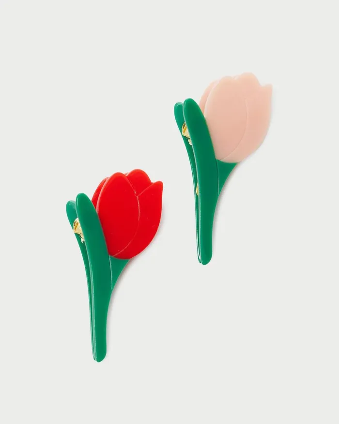 Women Accessories Loeffler Randall Juniper RedPink Multi Tulip Clip Set L Hair Accessories L Accessories Women Accessories Loeffler Randall Juniper RedPink Multi Tulip Clip Set L Hair Accessories L Accessories