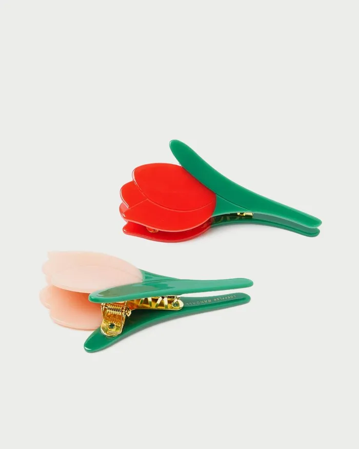 Women Accessories Loeffler Randall Juniper RedPink Multi Tulip Clip Set L Hair Accessories L Accessories Women Accessories Loeffler Randall Juniper RedPink Multi Tulip Clip Set L Hair Accessories L Accessories