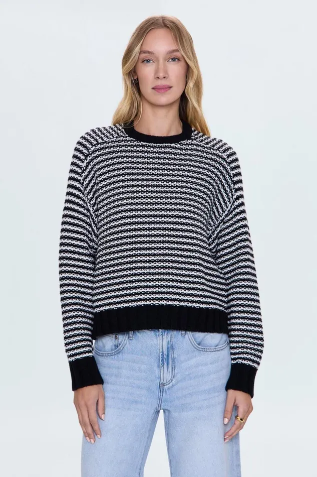 Women Adina Sweater 8211 Midnight Stripe Pistola Denim Sweaters and Knits
