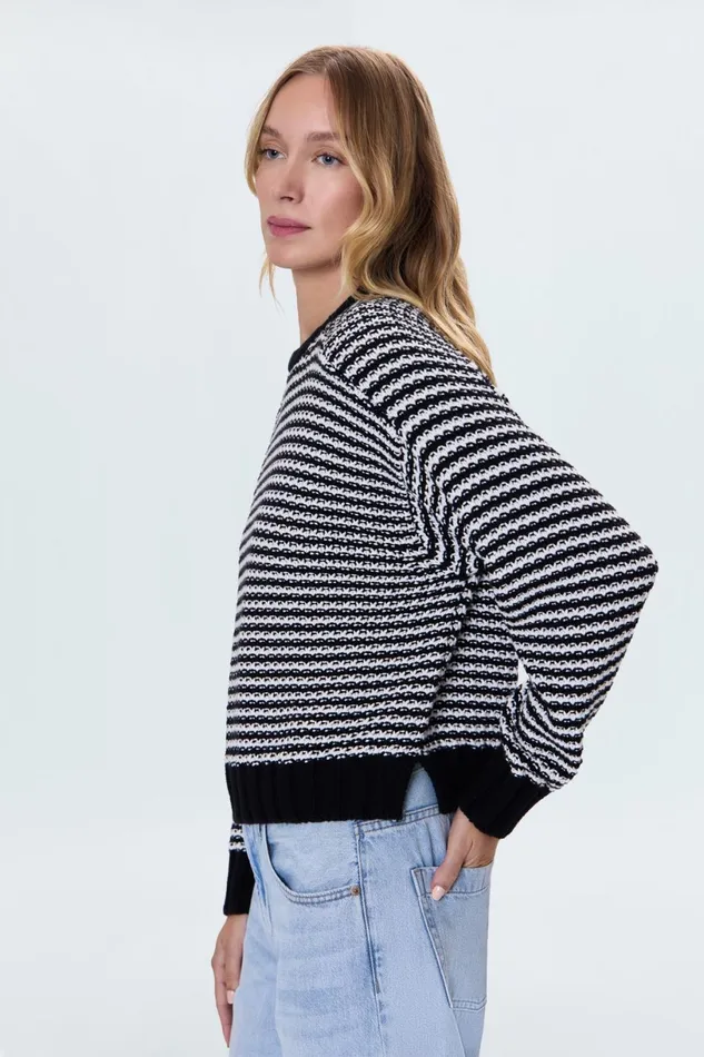 Women Adina Sweater 8211 Midnight Stripe Pistola Denim Sweaters and Knits