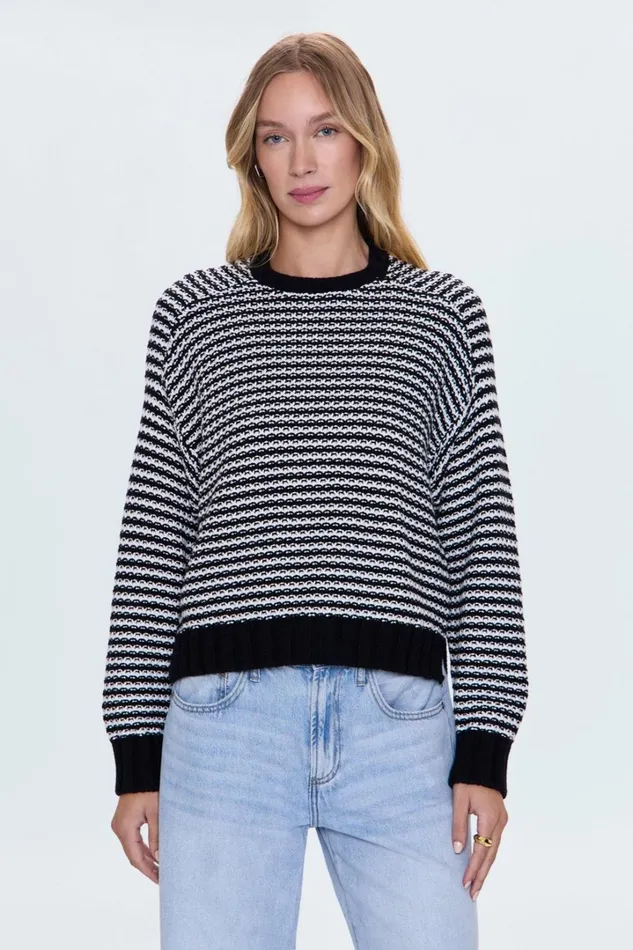 Women Adina Sweater 8211 Midnight Stripe Pistola Denim Sweaters and Knits