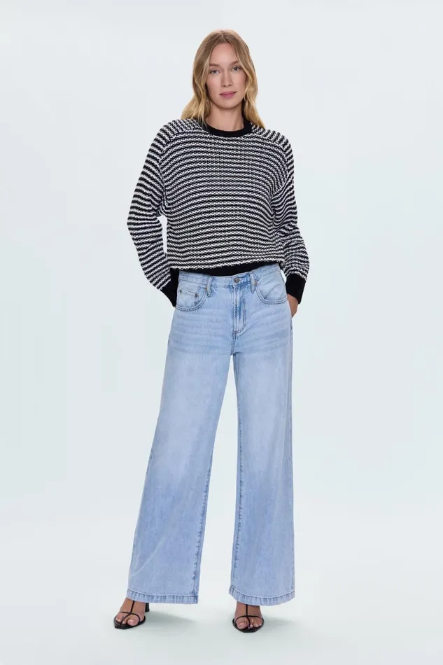 Women Adina Sweater 8211 Midnight Stripe Pistola Denim Sweaters and Knits