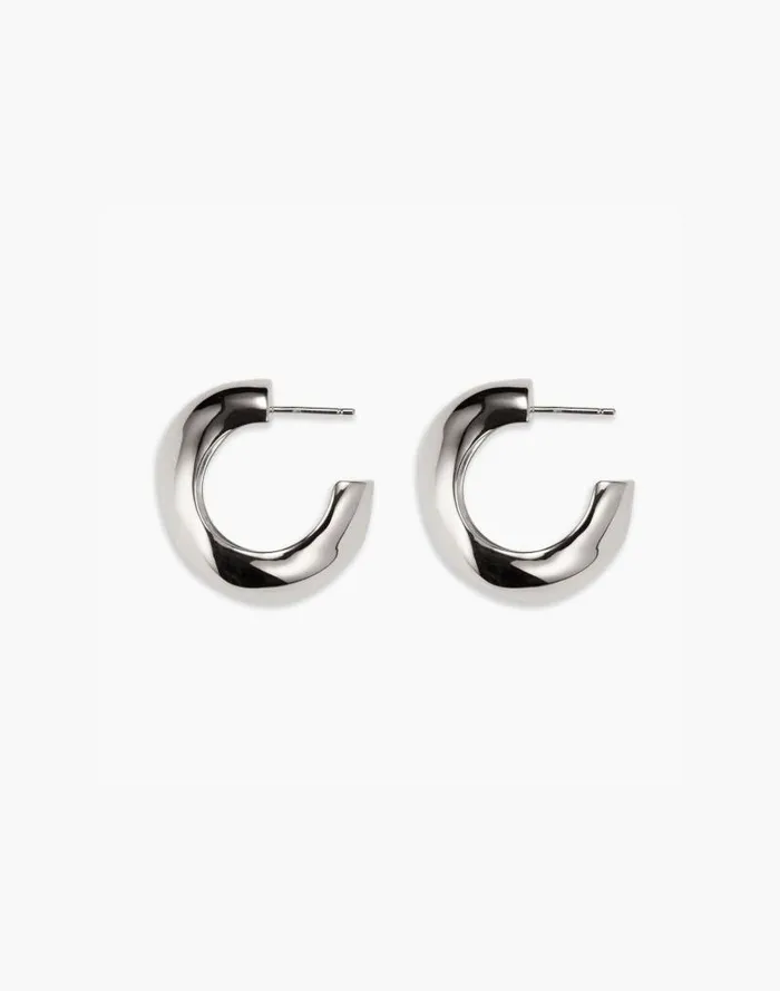 Women AGMES Medium Celia Hoops Silver Madewell Jewelry