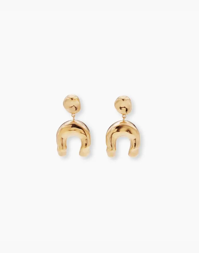 Women AGMES Wishbone Earrings Gold Madewell Jewelry