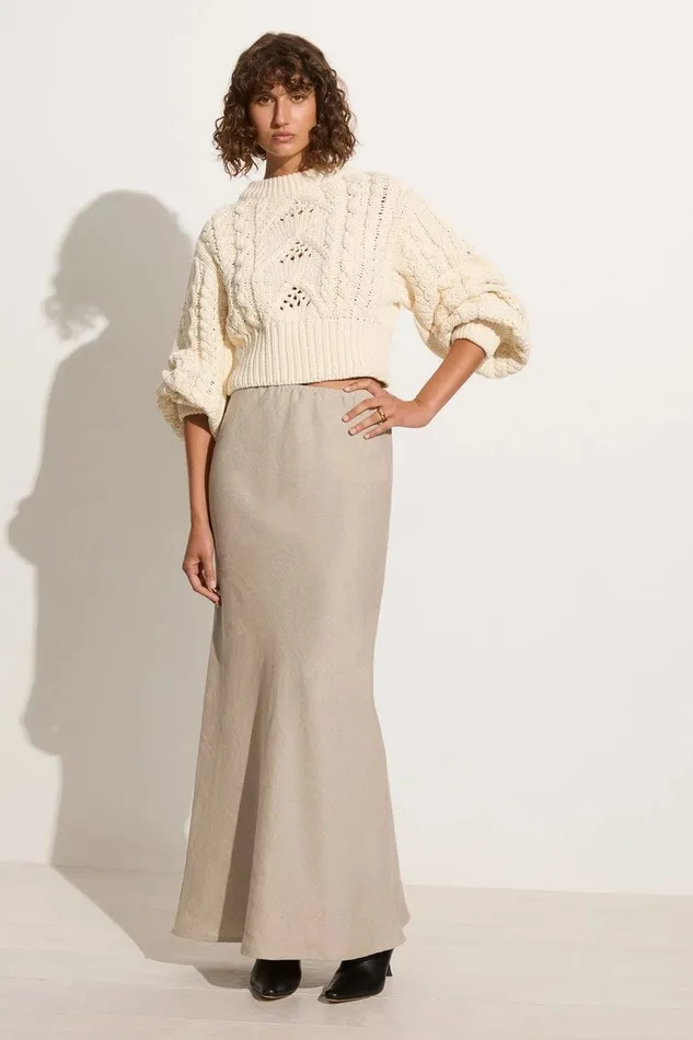 Women Alanna Knit Jumper Off White 8211 Final Sale Faithfull The Brand Tops
