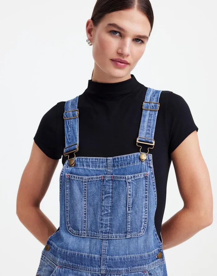 Women Alexa Chung For Madewell Denim Overalls In Hockley Wash Hockley Wash Madewell Jeans