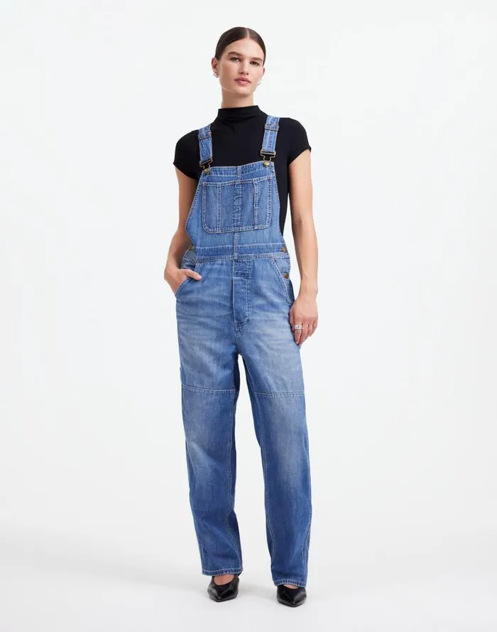 Women Alexa Chung For Madewell Denim Overalls In Hockley Wash Hockley Wash Madewell Jeans