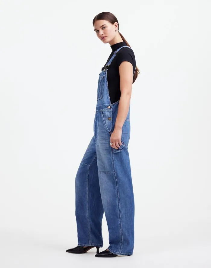 Women Alexa Chung For Madewell Denim Overalls In Hockley Wash Hockley Wash Madewell Jeans