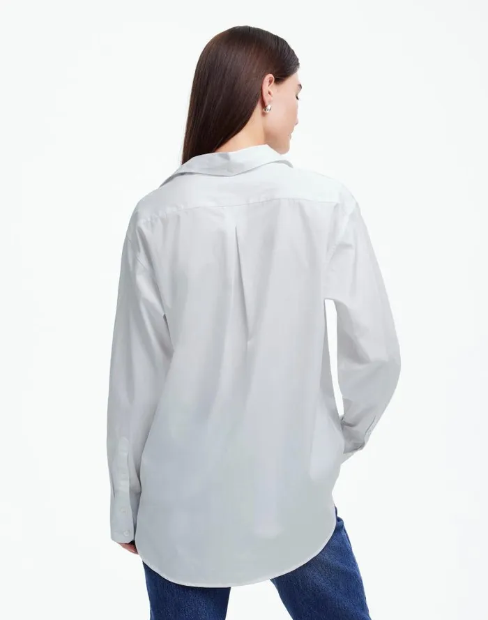 Women Alexa Chung For Madewell Poplin ButtonUp Shirt Eyelet White Madewell Tops and Shirts