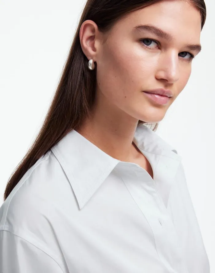 Women Alexa Chung For Madewell Poplin ButtonUp Shirt Eyelet White Madewell Tops and Shirts