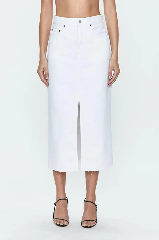 Women Alice Midi Skirt 8211 White Pistola Denim Denim