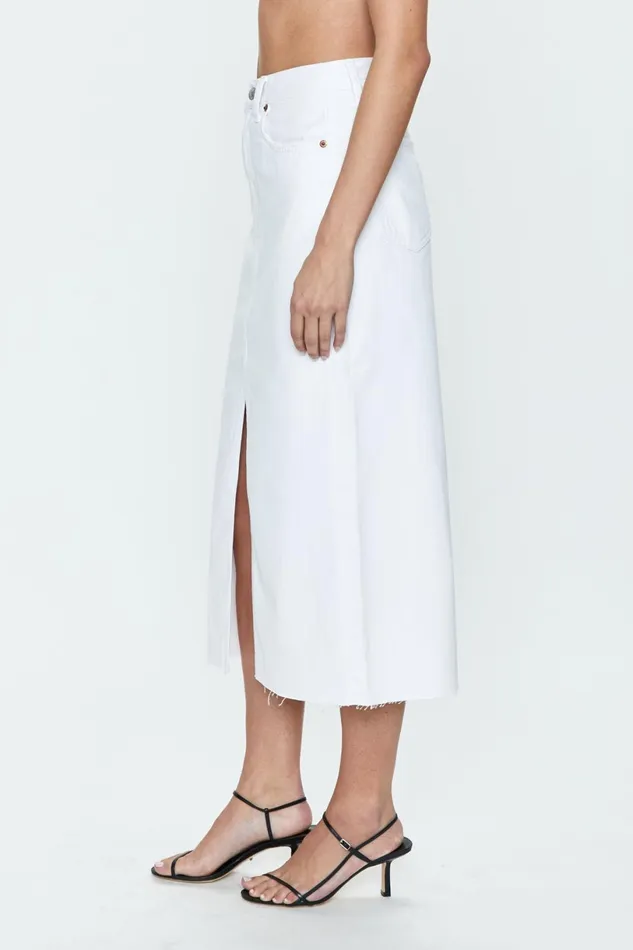 Women Alice Midi Skirt 8211 White Pistola Denim Denim