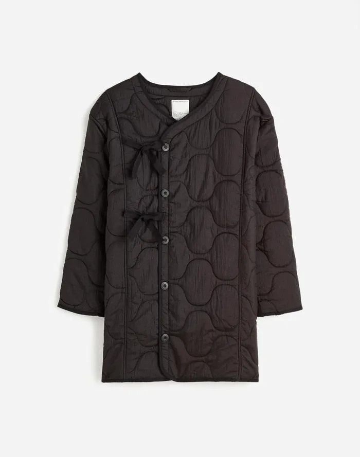 Women Alpha Industries Long Liner Jacket Black Madewell Coats Jackets