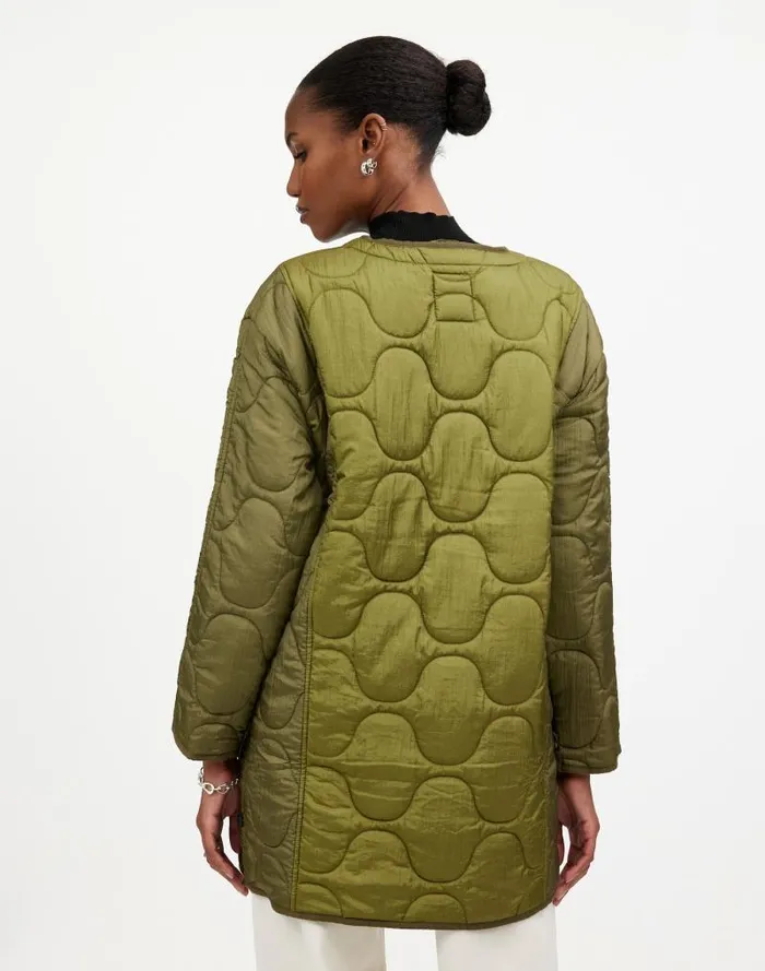 Women Alpha Industries Long Liner Jacket Green Madewell Coats Jackets