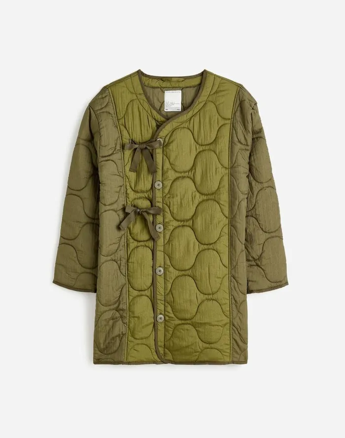 Women Alpha Industries Long Liner Jacket Green Madewell Coats Jackets