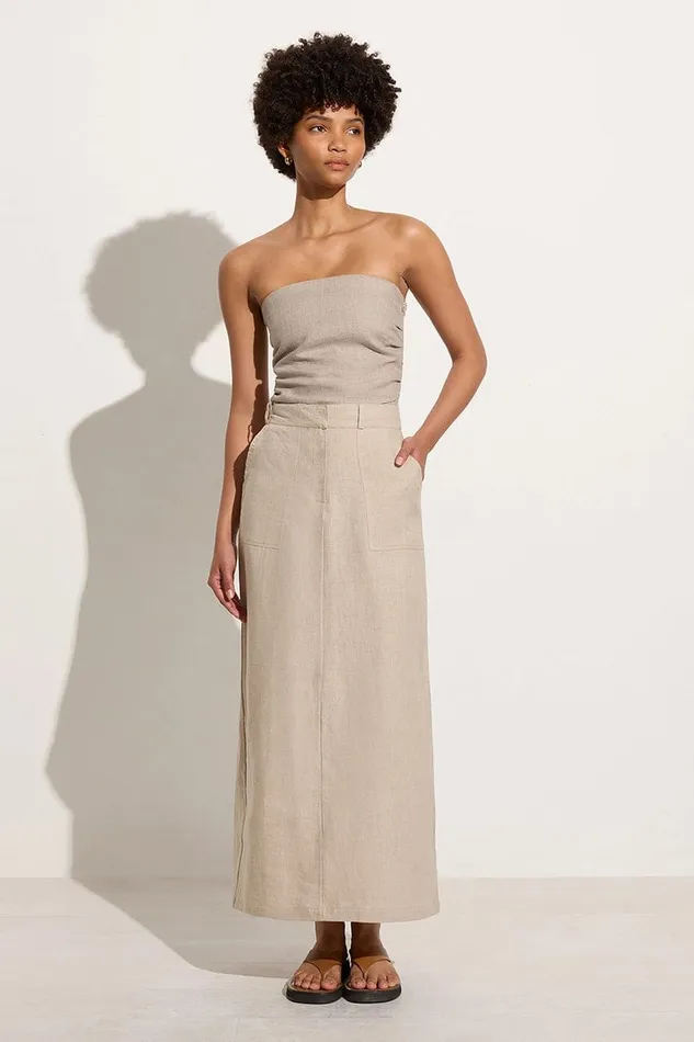 Women Amreli Maxi Skirt Natural 8211 Final Sale Faithfull The Brand Skirts and Shorts