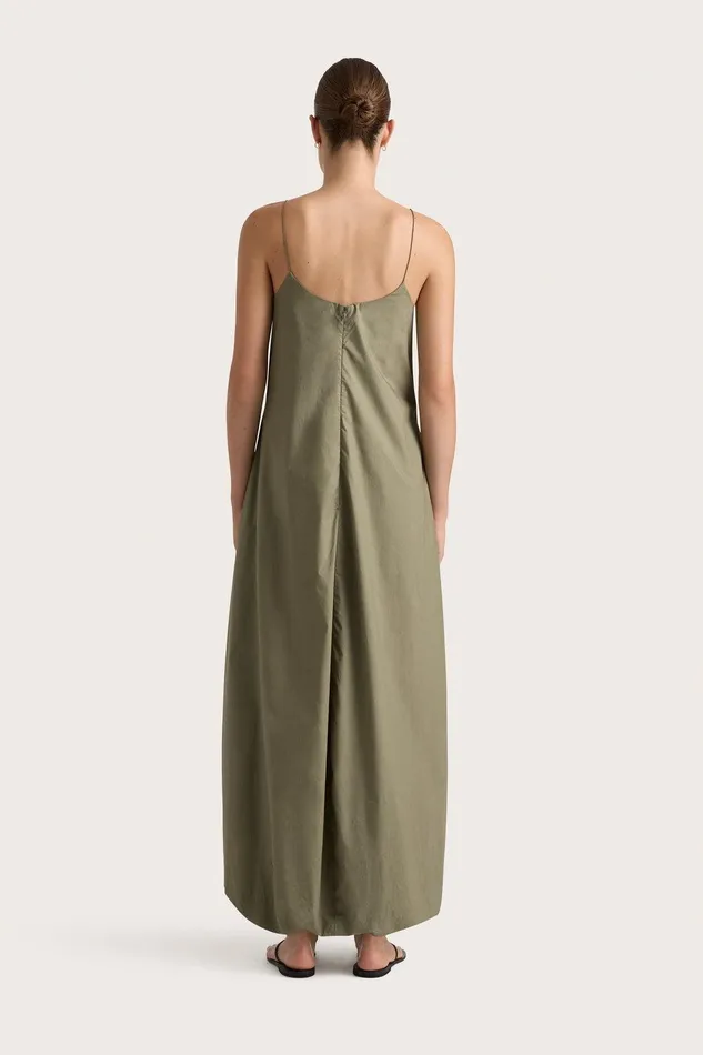 Women Anais Maxi Dress Khaki Faithfull The Brand Dresses Women Anais Maxi Dress Khaki Faithfull The Brand Dresses