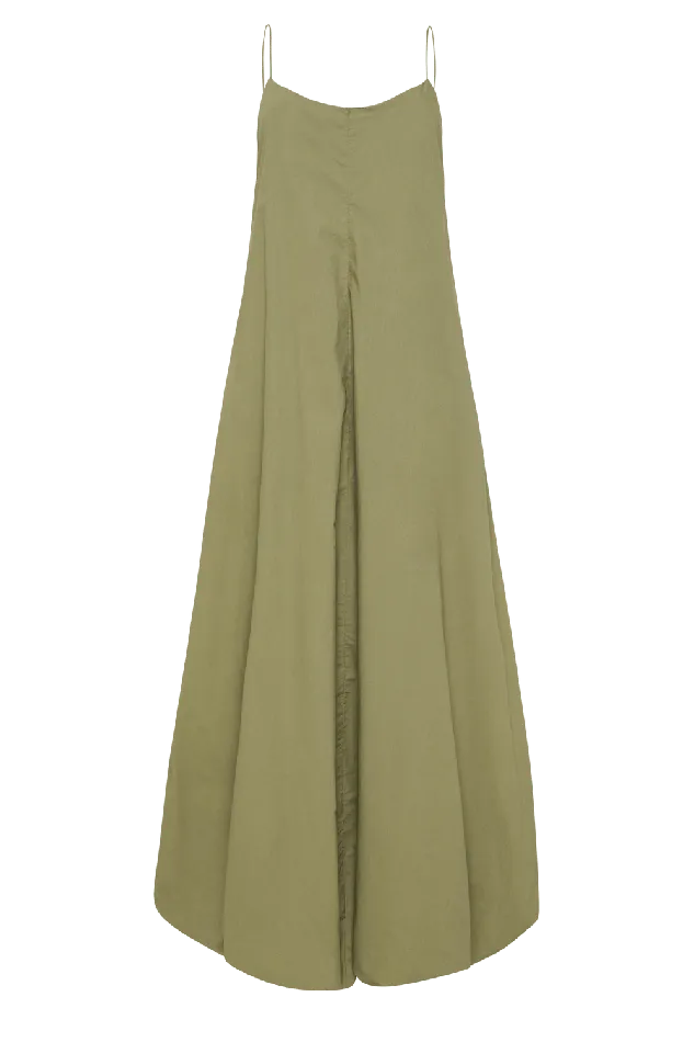 Women Anais Maxi Dress Khaki Faithfull The Brand Dresses Women Anais Maxi Dress Khaki Faithfull The Brand Dresses
