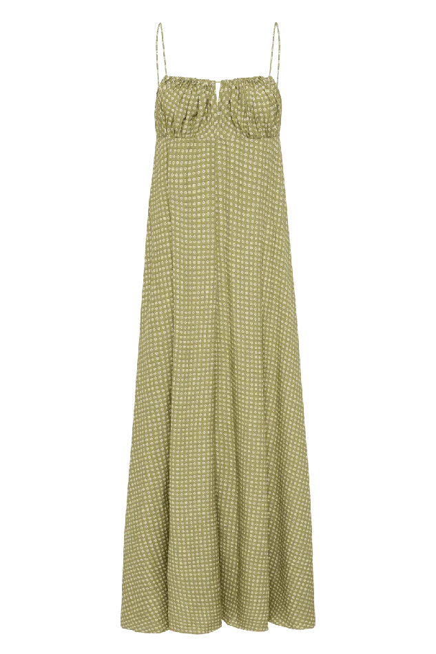 Women Anessa Maxi Dress Oliander Khaki Faithfull The Brand Dresses Women Anessa Maxi Dress Oliander Khaki Faithfull The Brand Dresses