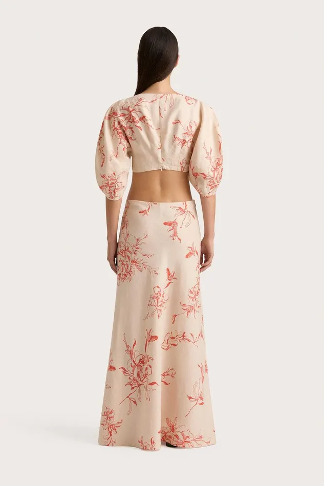 Women Antibes Maxi Skirt Leilani Vermilion Faithfull The Brand Skirts and Shorts