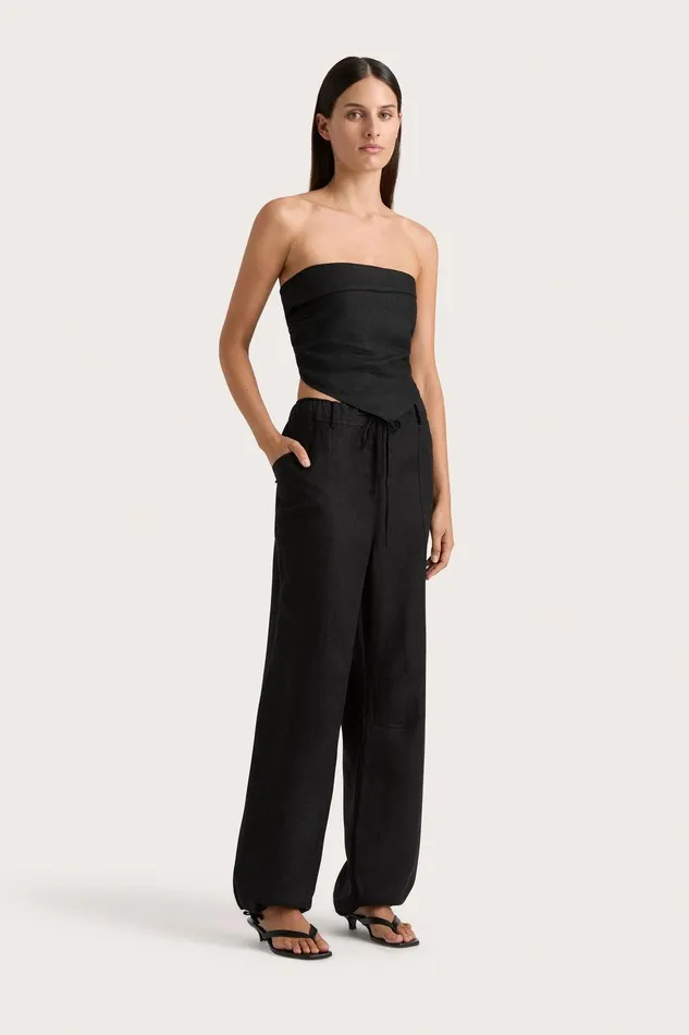 Women Antibes Strapless Top Black Faithfull The Brand Tops Women Antibes Strapless Top Black Faithfull The Brand Tops