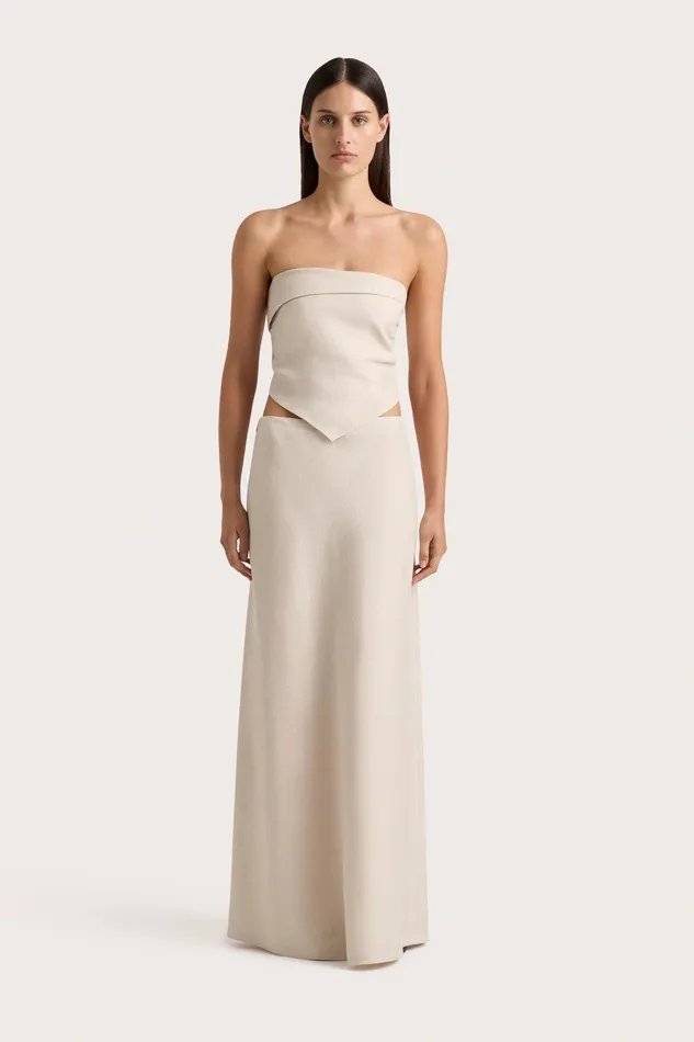 Women Antibes Strapless Top Sand Faithfull The Brand Tops