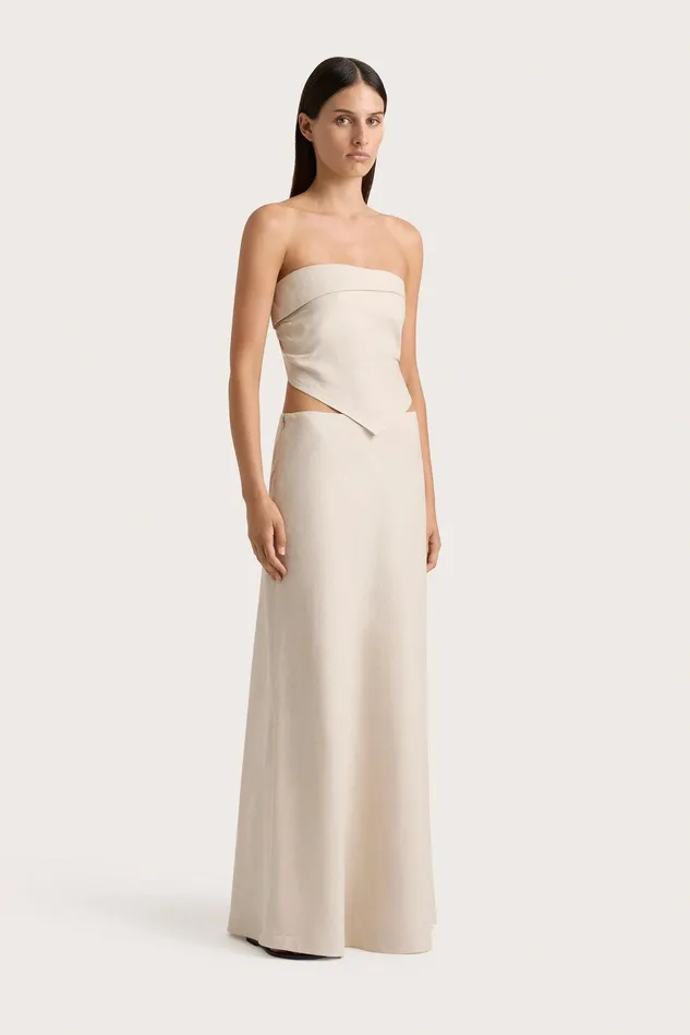 Women Antibes Strapless Top Sand Faithfull The Brand Tops Women Antibes Strapless Top Sand Faithfull The Brand Tops