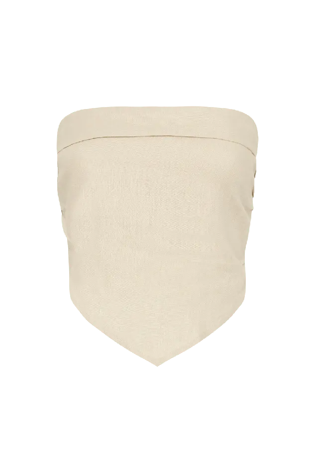 Women Antibes Strapless Top Sand Faithfull The Brand Tops Women Antibes Strapless Top Sand Faithfull The Brand Tops