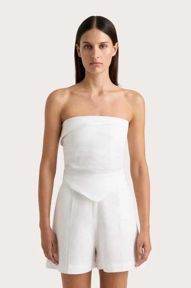 Women Antibes Strapless Top White Faithfull The Brand Tops Women Antibes Strapless Top White Faithfull The Brand Tops
