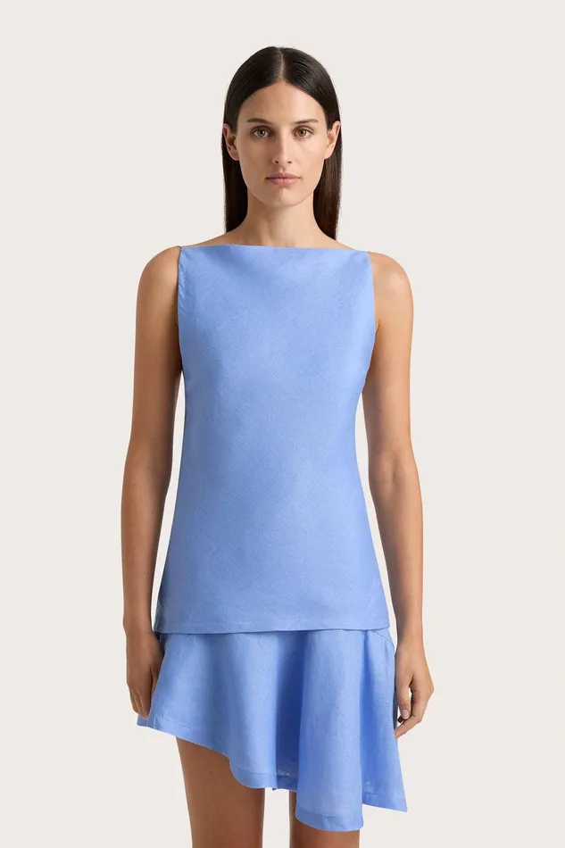 Women Antibes Top Mid Blue Faithfull The Brand Tops Women Antibes Top Mid Blue Faithfull The Brand Tops