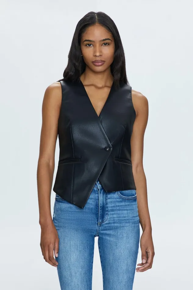 Women Arabella Vest 8211 Slate Black Pistola Denim Tops