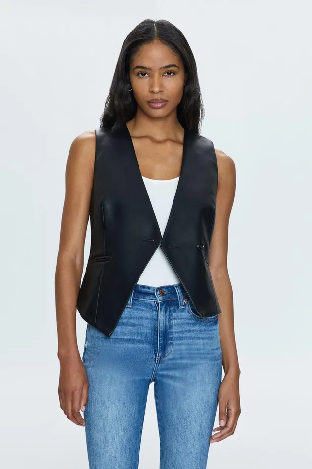 Women Arabella Vest 8211 Slate Black Pistola Denim Tops