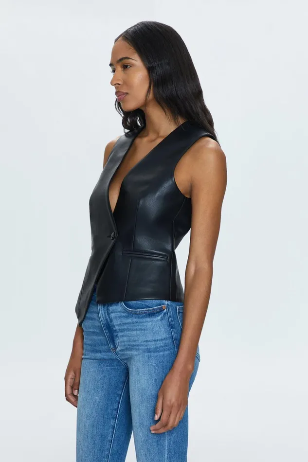 Women Arabella Vest 8211 Slate Black Pistola Denim Tops