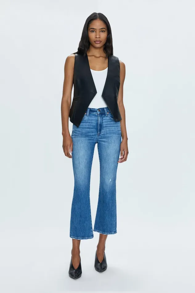 Women Arabella Vest 8211 Slate Black Pistola Denim Tops