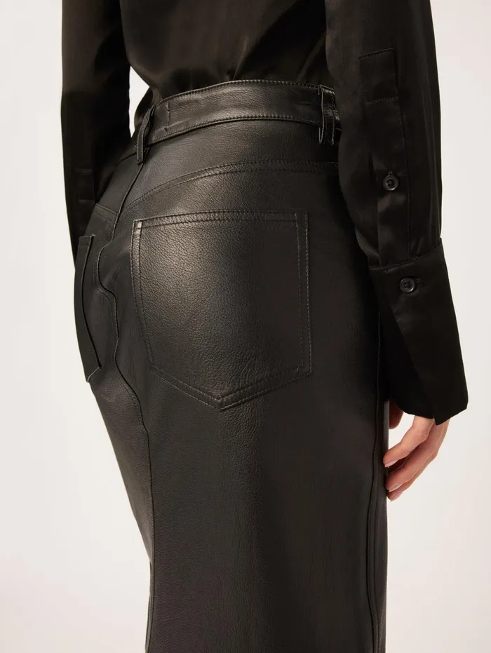 Women Asra Low Rise Leather Maxi Skirt DL1961 Shorts Skirts