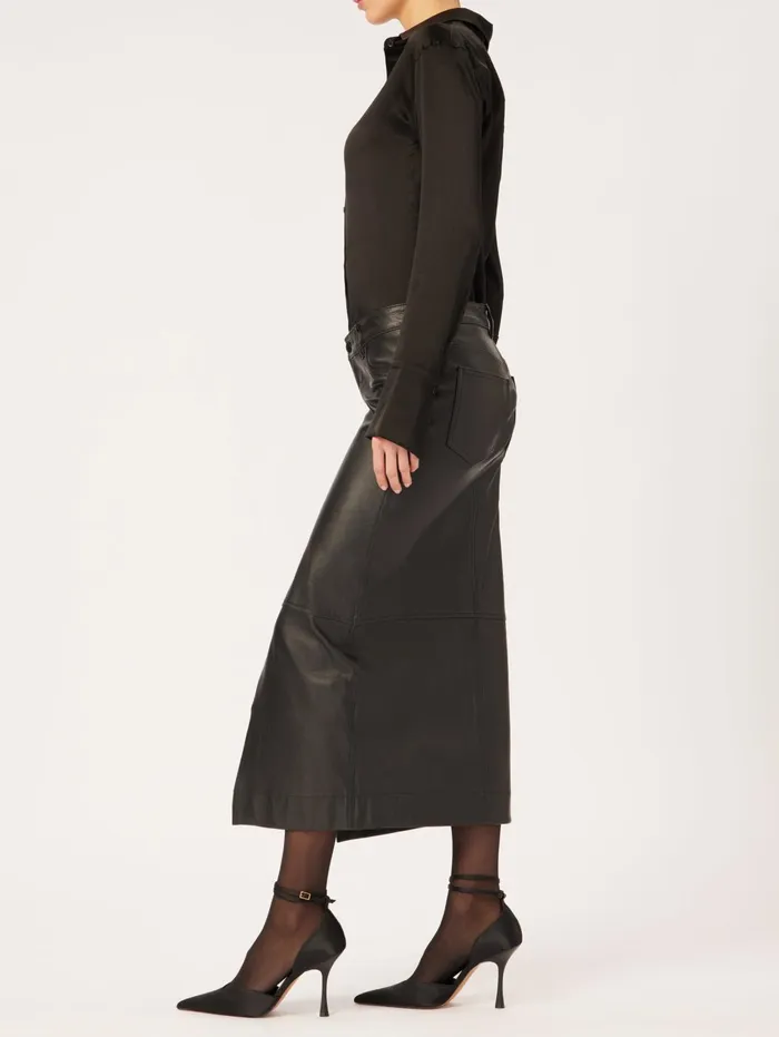 Women Asra Low Rise Leather Maxi Skirt DL1961 Shorts Skirts
