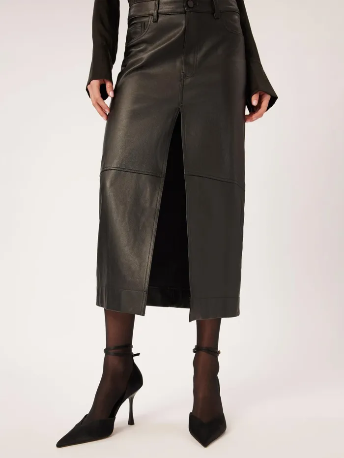 Women Asra Low Rise Leather Maxi Skirt DL1961 Shorts Skirts